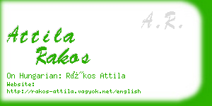 attila rakos business card